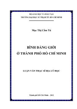 Bình đẳng giới ở thành phố Hồ Chí Minh