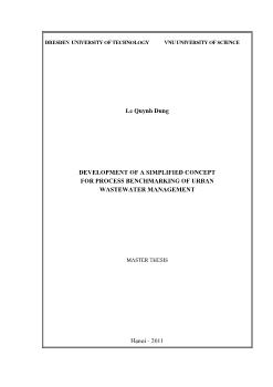 Development of a simplified concept for process benchmarking of urban wastewater management