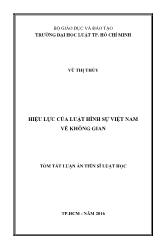 Luận án Hiệu lực của luật hình sự Việt Nam về không gian