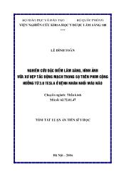 Luận án Nghiên cứu đặc điểm lâm sàng, hình ảnh vữa xơ hẹp tắc động mạch trong sọ trên phim cộng hưởng từ 3.0 Tesla ở bệnh nhân nhồi máu não