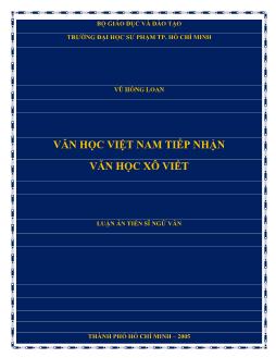 Luận án Văn học Việt Nam tiếp nhận văn học xô viết