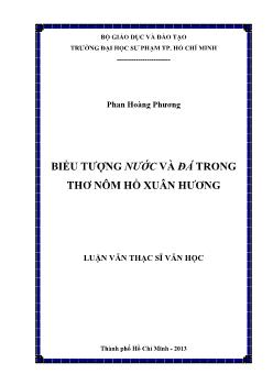 Luận văn Biểu tượng nước và đá trong thơ Nôm Hồ Xuân Hương