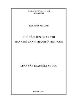 Luận văn Chế tài liên quan tới hạn chế cạnh tranh ở Việt Nam