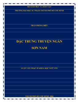 Luận văn Đặc trưng truyện ngắn Sơn Nam