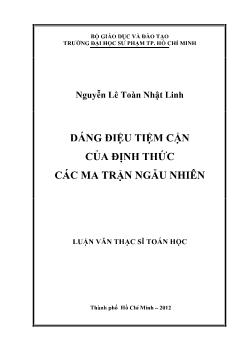 Luận văn Dáng điệu tiệm cận của định thức các ma trận ngẫu nhiên