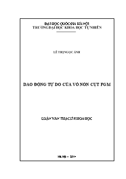 Luận văn Dao động tự do của vỏ nón cụt fgm