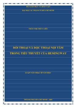 Luận văn Đối thoại và độc thoại nội tâm trong tiểu thuyết của Hemingway