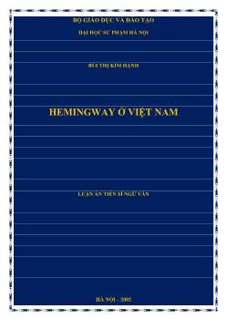 Luận văn Hemingway ở Việt Nam