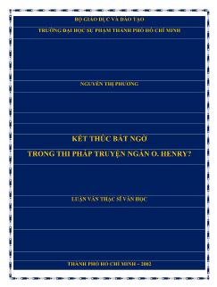 Luận văn Kết thúc bất ngờ trong thi pháp truyện ngắn O. henry