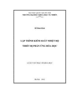 Luận văn Một số phương pháp giải hệ phương trình, hệ bất phương trình đại số