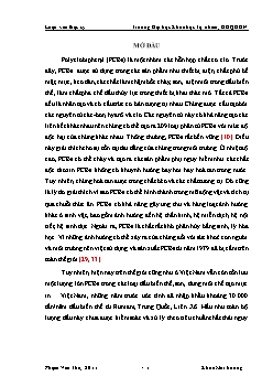 Luận văn Nghiên cứu ảnh hưởng của khoáng chất bentonit Di Linh biến tính đến phản ứng phân hủy nhiệt policlobiphenyl