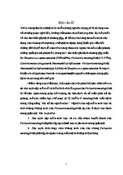 Luận văn Nghiên cứu đặc điểm sinh học và tính kháng kháng sinh của Neisseria meningitidis tại các ổ dịch lưu hành trong quân đội