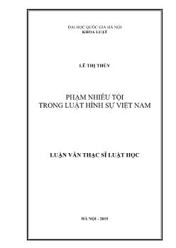 Luận văn Phạm nhiều tội trong luật hình sự Việt Nam