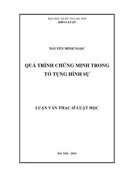 Luận văn Quá trình chứng minh trong tố tụng hình sự