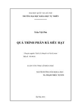 Luận văn Quá trình phân rã siêu hạt