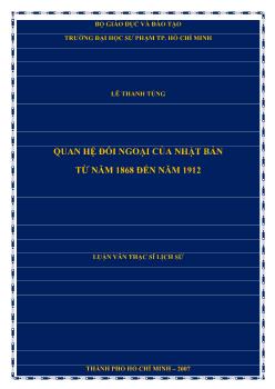 Luận văn Quan hệ đối ngoại của Nhật bản từ năm 1868 đến năm 1912