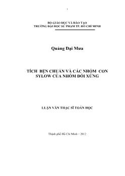 Luận văn Tích bện chuẩn và các nhóm con sylow của nhóm đối xứng