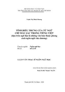 Luận văn Tính biểu trưng của từ ngữ chỉ màu sắc trong Tiếng Việt