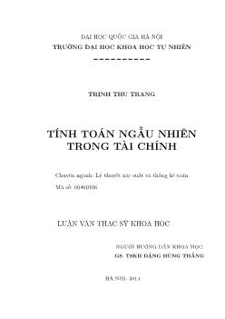 Luận văn Tính toán ngẫu nhiên trong tài chính