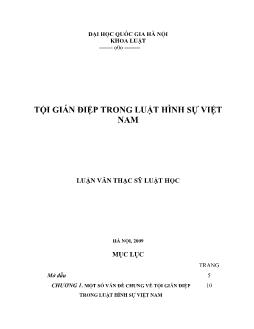 Luận văn Tội gián điệp trong luật hình sự Việt Nam