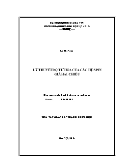 Luận văn về lý thuyết độ từ hóa của các hệ spin giả hai chiều