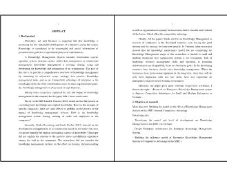 Research on Enterprise Knowledge Management system to Improve Competitive Advantages for Small and Medium Enterprises in Vietnam