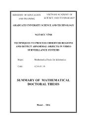 Techniques to process observed regions and detect abnormal objects in video surveillance systems