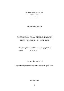 Các tội xâm phạm chế độ gia đình theo luật hình sự Việt Nam