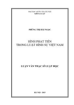 Hình phạt tiền trong luật hình sự Việt Nam