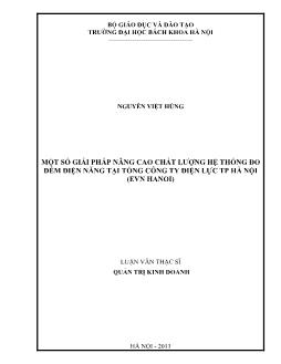 Luận văn Một số giải pháp nâng cao chất lượng hệ thống đo đếm điện năng tại tổng công ty điện lực TP Hà nội (evn hanoi)