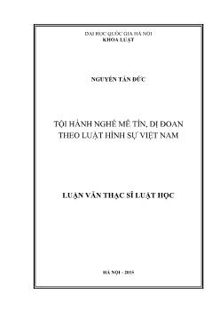 Tội hành nghề mê tín, dị đoan theo luật hình sự Việt Nam