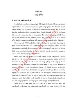 Luận văn Đánh giá hiệu quả sử dụng đất nông nghiệp ở vùng cát ven biển huyện Thạch Hà, tỉnh Hà Tĩnh