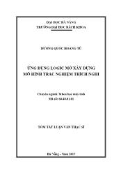 Tóm tắt Luận văn Ứng dụng logic mờ xây dựng mô hình trắc nghiệm thích nghi