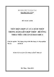 Xây dựng công trình dân dụng và công nghiệp - Tiết diện hợp lí cảu dầm thép trong dầm liên hợp thép - Bê tông theo tiêu chuẩn Eurcode 4