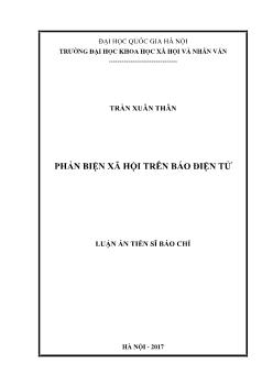 Báo chí học - Phản biện xã hội trên báo điện tử