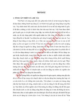 Luận văn Các nhân tố tác động đến quá trình chuyển dịch cơ cấu lao động nông thôn trên địa bàn huyện Quảng Điền Tỉnh Thừa Thiên Huế