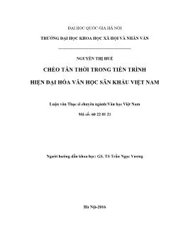 Luận văn Chèo Tân thời trong tiến trình hiện đại hóa văn học sân khấu Việt Nam