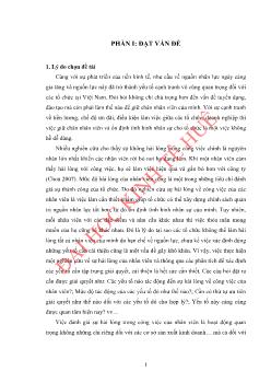 Luận văn Đánh giá sự hài lòng trong công việc của nhân viên tại Đài Phát thanh và Truyền hình tỉnh Thừa Thiên Huế