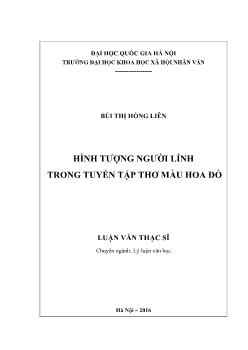 Luận văn Hình tượng người lính trong tuyển tập thơ màu hoa đỏ