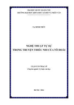 Lý luận văn học - Nghệ thuật tự sự trong truyện thiếu nhi của Tô Hoài