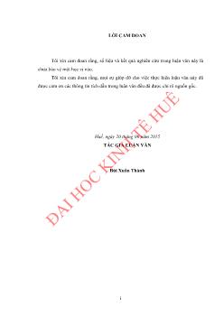 Luận văn Giải pháp nâng cao chất lượng tín dụng ở Ngân hàng nông nghiệp và phát triển nông thôn Huyện Hậu Lộc, tỉnh Thanh Hóa