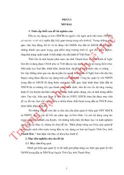 Luận văn Giải pháp nâng cao hiệu quả quản lý vốn ngân sách nhà nước trong đầu tư xây dựng cơ bản tại huyện Tĩnh Gia, tỉnh Thanh Hóa