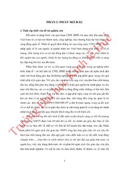 Luận văn Hoàn thiện công tác quản lý tài chính ở các trường trung học phổ thông công lập trên trên địa bàn Thành Phố Huế