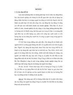 Luận văn Hoàn thiện Quy chế trả lương tại Công ty cổ phần Tư vấn Đầu tư xây dựng Phát triển đô thị Hà Nội
