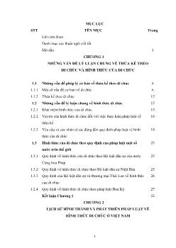 Tóm tắt Luận văn Hình thức Di chúc theo quy định của Bộ Luật Dân sự Việt Nam năm 2005