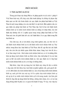 Tóm tắt Luận văn Mối liên hệ giữa trách nhiệm hình sự và miễn trách nhiệm hình sự