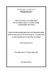 Báo cáo Đề tài Nghiên cứu phương pháp phân cụm từ sử dụng phương pháp phân tích nhóm dựa trên đồ thị dendrogram – Ứng dụng nâng cao hiệu quả phân loại văn bản tiếng Việt tự động