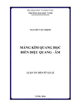 Luận án Mảng kìm quang học biến điệu quang - âm