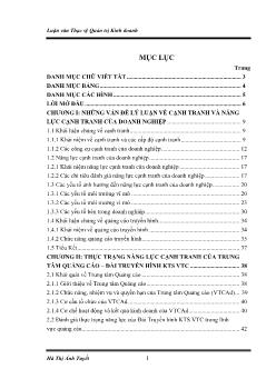 Luận văn Các giải pháp nâng cao tính cạnh tranh của Đài Truyền hình Kỹ thuật số VTC trong lĩnh vực Quảng cáo