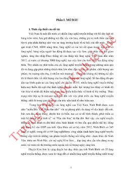 Luận văn Nâng cao chất lượng lao động trong các làng nghề truyền thống ở huyện Kim Sơn, tỉnh Ninh Bình